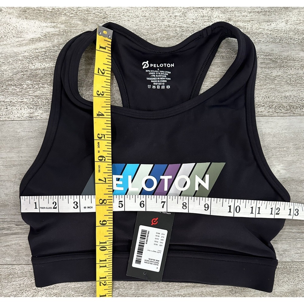 Peloton SU221 Pace High Neck Bra Black Size Small Brand New - Picture 2 of 5